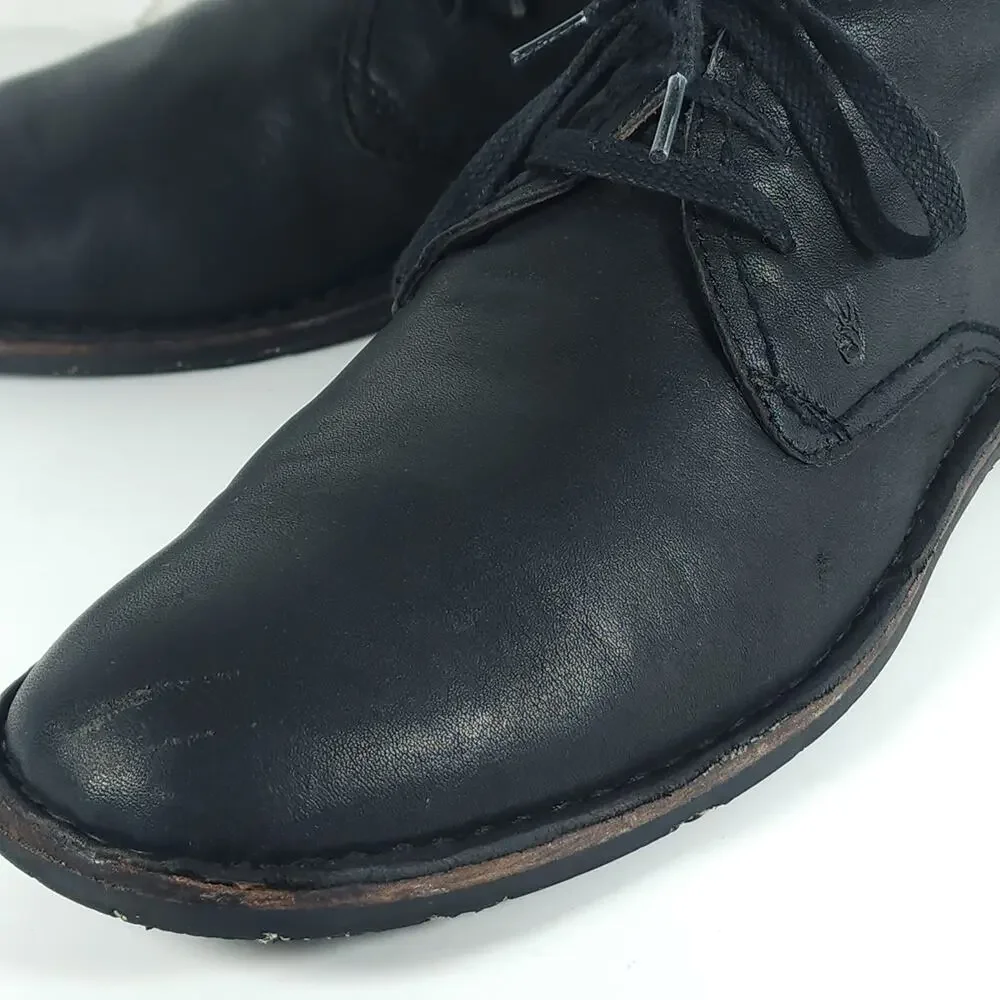 JOHN VARVATOS Hipster Men's US10,5M Black Soft Leather Laceup Ankle Chukka Boots